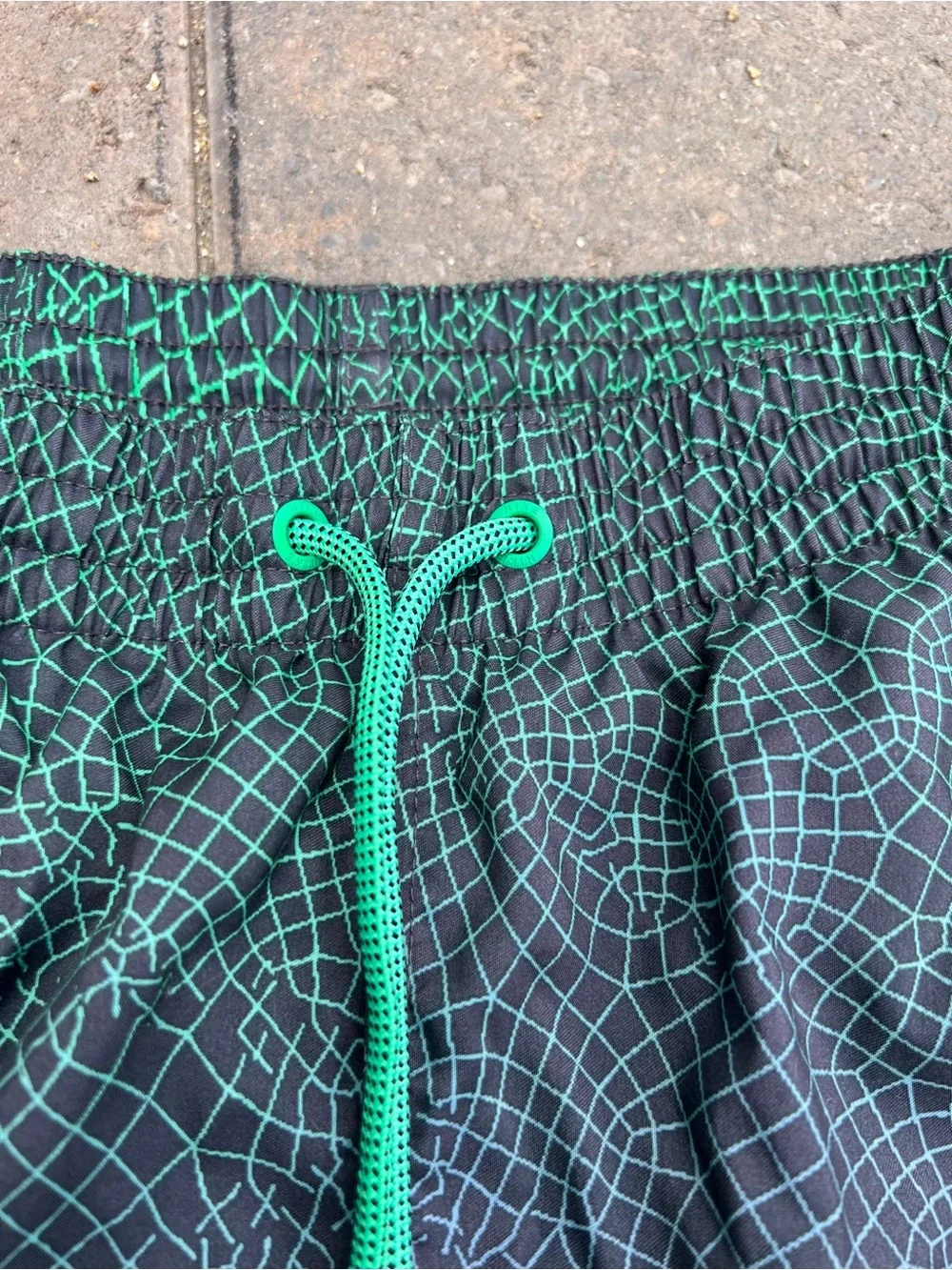 Nike Swim 9 Inch Volley Shorts Men’s Small Lined Swim Trunk Green Purple